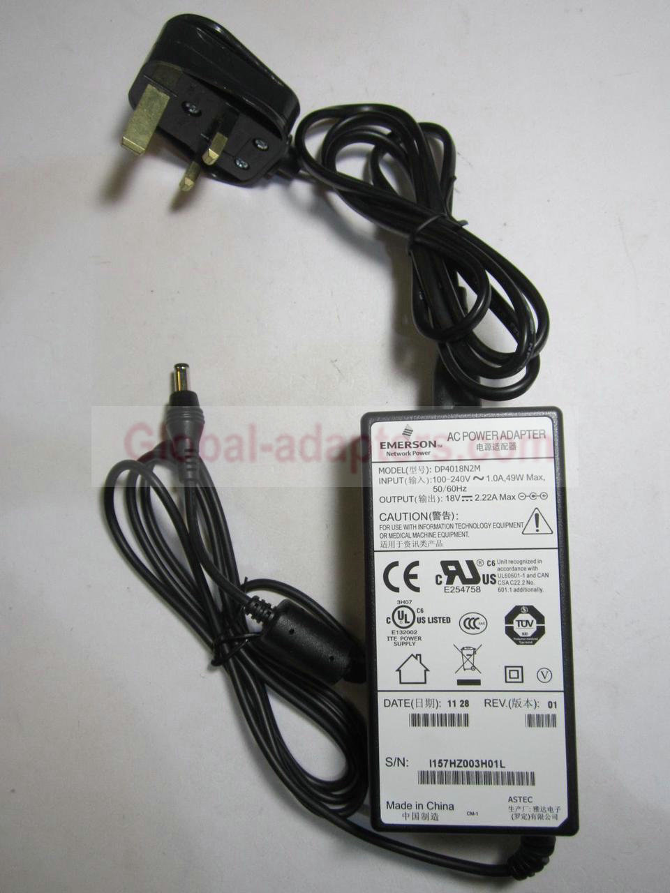 New 18V 2.22A EMERSON DP4018N2M Network Power Supply Ac Adapter
